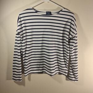 Saint James by J Crew Classic Nautical Striped 3/4 Length Sleeve Tee Size XS